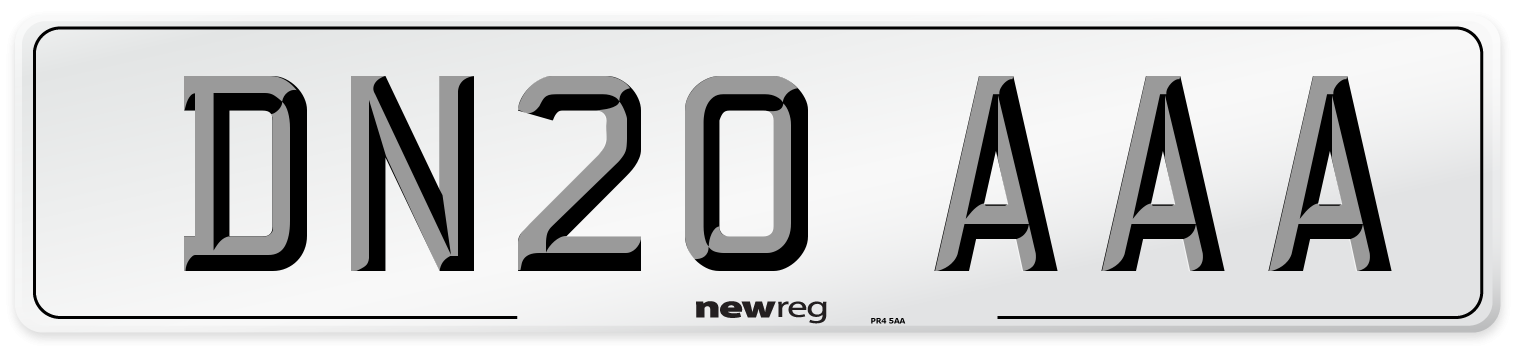 DN20 AAA Number Plate from New Reg